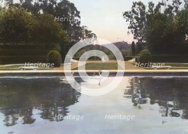 "Newmar," Senator George Almer Newhall house, 1761 Manor Drive, Hillsborough, California, 1917. Creator: Frances Benjamin Johnston.