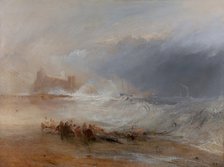 Wreckers -- Coast of Northumberland, with a Steam-Boat Assisting a Ship off Shore, between 1833 and  Creator: JMW Turner.