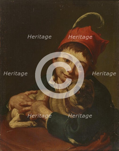 Portrait of a Little Boy with a Dog, c1750. Creator: Unknown.