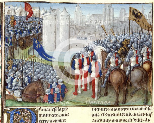 Crusaders besieging Damascus, late 15th century. ?? see 1280000728 Creator: Unknown.