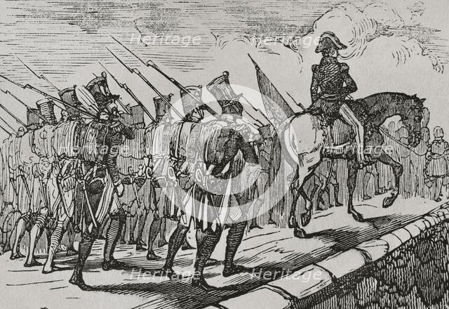 Departure of French troops from Spain, late 18th-early 19th century, (1851).  Creator: Unknown.