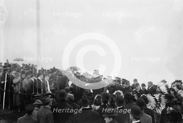 Taft at Indian Monument Dedication, 1913. Creator: Bain News Service.