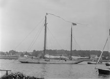 The 118 foot ketch 'Fidra' at anchor, 1922. Creator: Kirk & Sons of Cowes.
