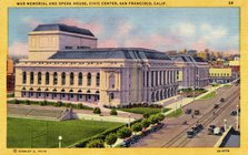 War Memorial Opera House and Veterans Building, Civic Center, San Francisco, California, USA, 1932. Artist: Unknown