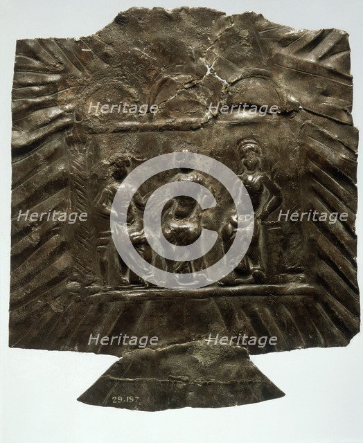 Plaque with the three Celtic mother-goddesses, Roman. Artist: Unknown