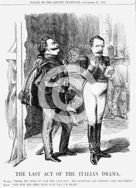 'The Last Act of the Italian Drama', 1861. Artist: Unknown