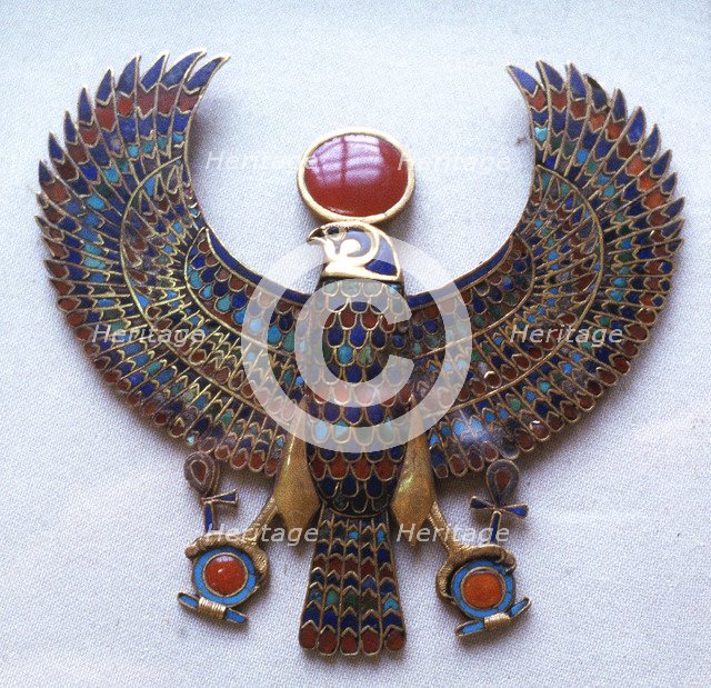 Pectoral jewel from the treasure of Tutankhamun, Ancient Egyptian, c1325 BC. Artist: Unknown
