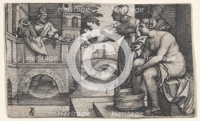 David and Bathsheba. Creator: Georg Pencz.