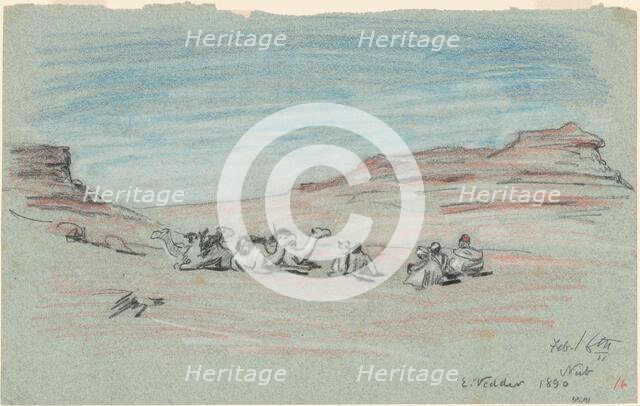 Nile Journey, No. 20, 1890. Creator: Elihu Vedder.