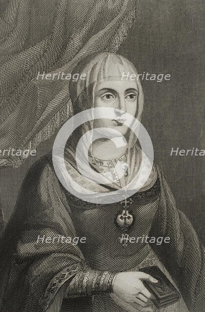 Isabella I, (1451-1504), Queen of Castile, (1474-1504), Queen consort of Aragon..., 1853.  Creator: Antonio Roca Sallent.