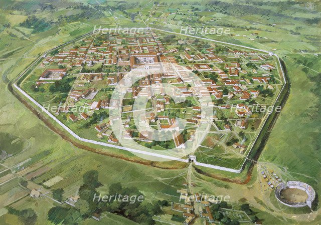 Silchester Roman City Walls, c3rd century, (1990-2010).  Artist: Ivan Lapper.