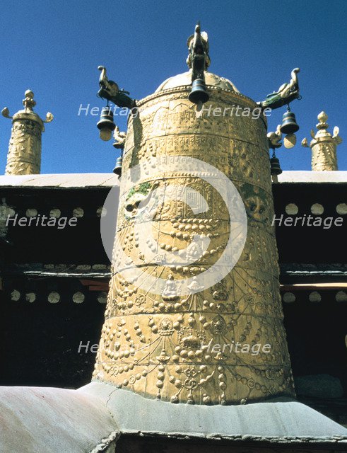 Roof detail, Jokhang Temple, Lhasa, Tibet.