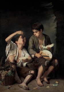 Children Eating Grapes and a Melon, c1645. Creator: Murillo, Bartolomé Estebàn (1617-1682).
