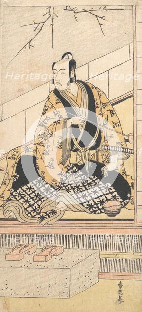 The Actor Matsumoto Koshiro IV Seated in an Outer Room, 1789. Creator: Katsukawa Shun'ei.