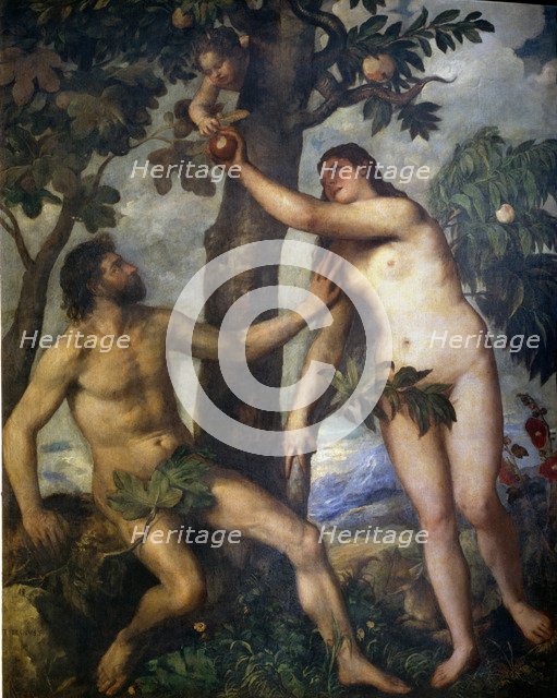 Adam and Eve', by Tiziano.
