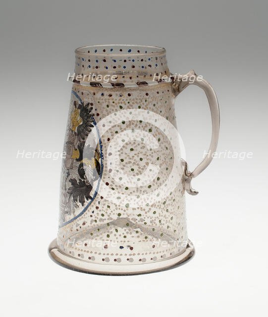 Tankard with Mansfeld Arms, Saxony, 1590/1600. Creator: Unknown.