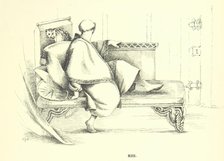 Hatto II and cat, 1861.  Creator: Violetta Harriot Darwin.