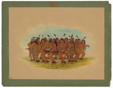 Bear Dance - K'nisteneux, 1861. Creator: George Catlin.