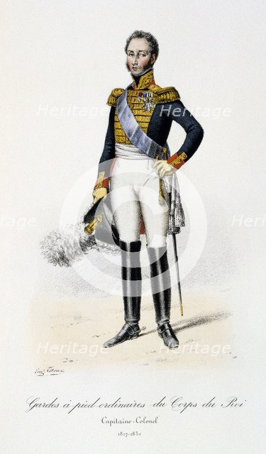 'Gardes à pied ordinaires du Corps de Roi, Capitaine-Colonel', 1817-30. Artist: Eugene Titeux