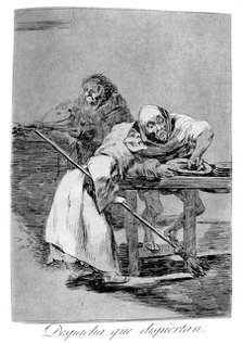 'Be quick, they are waking up', 1799. Artist: Francisco Goya