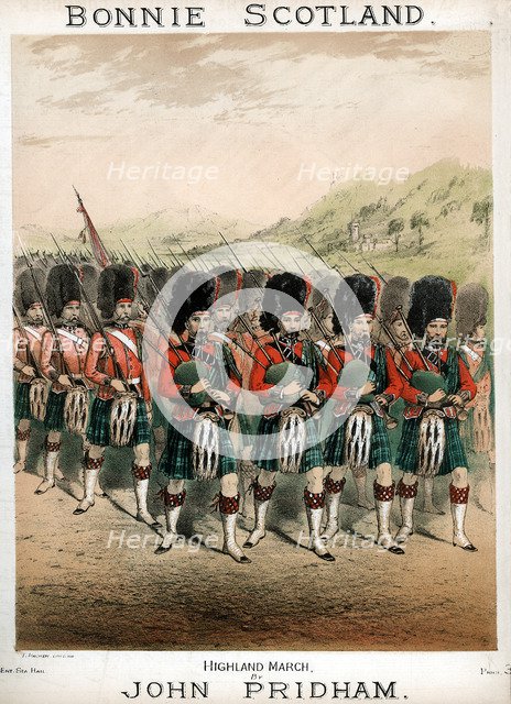 Bonnie Scotland, sheet music cover, c1860. Artist: T Packer