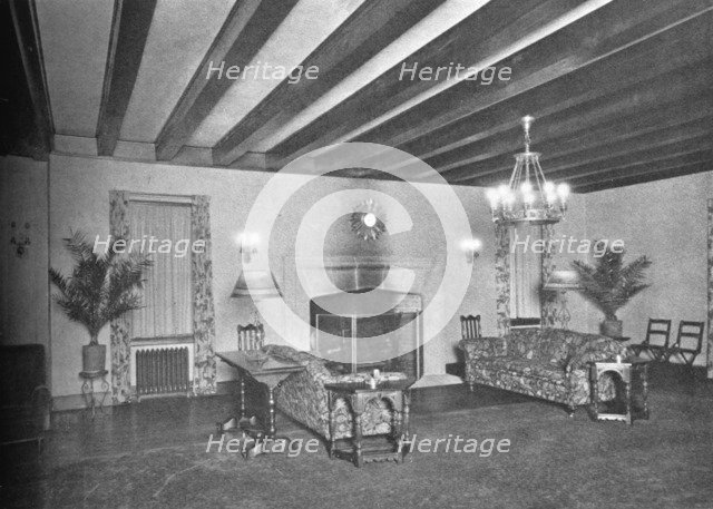 Detail, living room, Bonnie Briar Country Club, Larchmont, New York, 1925.  Artist: Unknown.