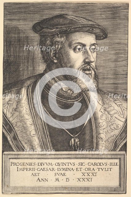 Emperor Charles V, 16th century. Creator: Barthel Beham.