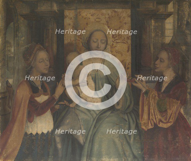 The Virgin and Child with Saints Barbara and Catherine, c. 1518-1525. Artist: Massys, Quentin (1466–1530)