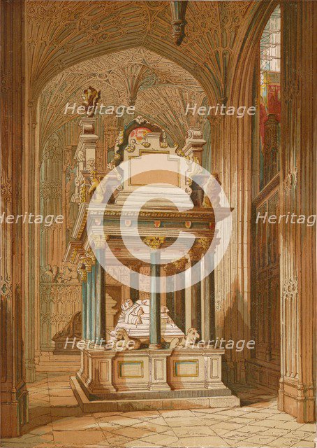 'Tomb of Queen Elizabeth. - Westminster Abbey', c1845, (1864). Artist: Unknown.