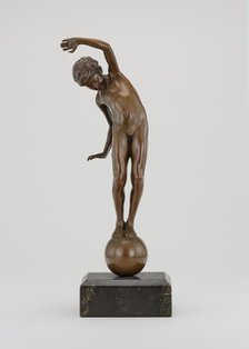 Boy Balancing on a Ball, model 1888, cast probably c. 1905. Creator: Johannes Götz.