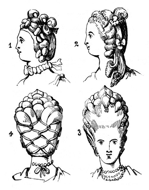 Coiffures, late 18th century, (1910). Artist: Unknown