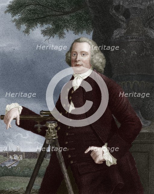 James Brindley, 18th century English civil engineer and canal builder, (1836).  Artist: JT Wedgwood.
