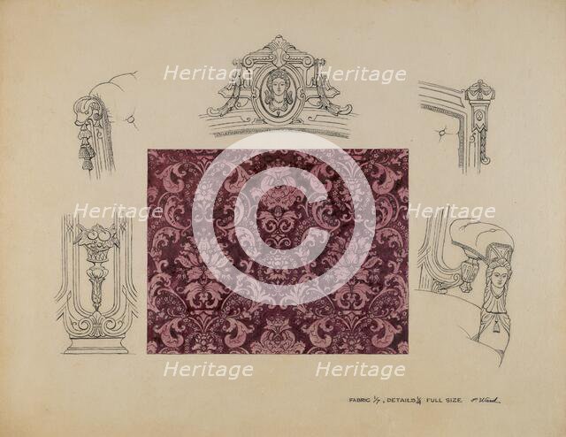 Detail of Sofa, c. 1936. Creator: Paul Ward.