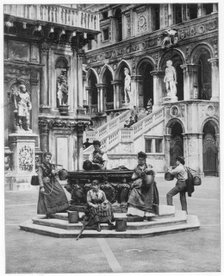 Courtyard of the Ducal Palace, Venice, late 19th century.Artist: John L Stoddard