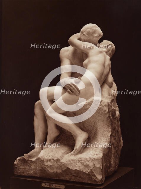 The Kiss by Auguste Rodin, between 1867 and 1870. Creators: Adolphe Braun, Auguste Rodin.