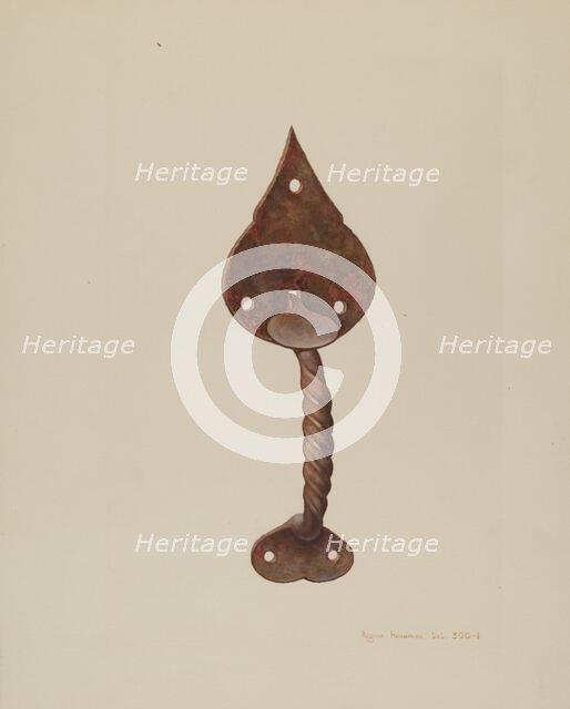 Suffolk Latch, c. 1939. Creator: Regina Henderer.