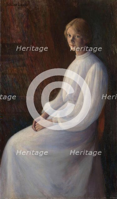 The artist Ragnhild (Lalla) Hvalstad, 1895. Creator: Kris Torne.