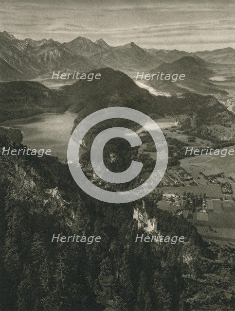 'Castles of Neuschwanstein and Hohenschwangau. The Lech Valley near Fussen', 1931. Artist: Kurt Hielscher.