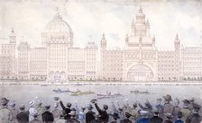 Boat race on the River Thames for the August bank holiday, London, 1925. Artist: Anon
