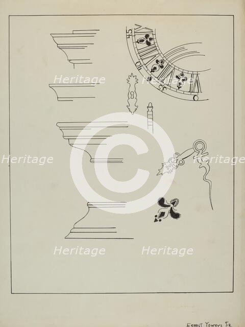 Grandfather's Clock, c. 1936. Creator: Ernest A Towers Jr.