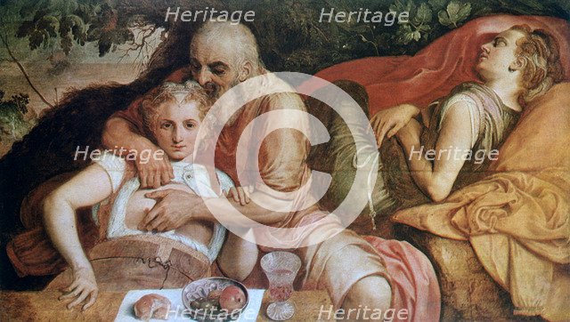 'Lot and his Daughters', c1550. Artist: Frans Floris
