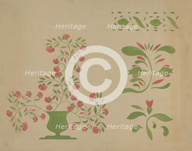 Stencil Wall Decoration, c. 1936. Creator: Ray Holden.