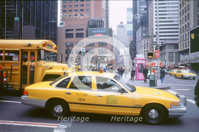 New York yellow cab. Artist: Unknown.