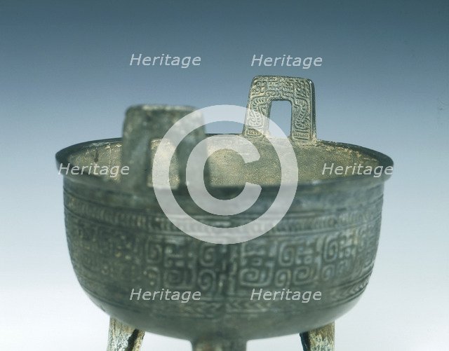 Round bronze ding, Southern China, 771 BC-475 BC. Artist: Unknown