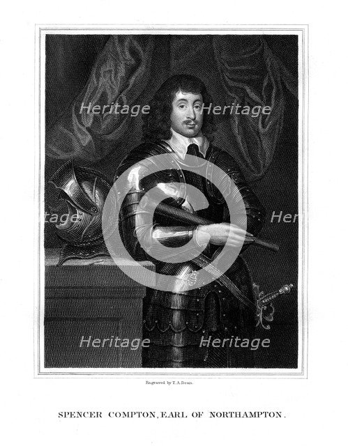 Spencer Compton, 2nd Earl of Northampton, Royalist soldier, (1827). Artist: TA Dean