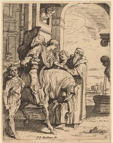 The Prodigal Son Bids Farewell to His Father. Creator: Theodoor van Thulden.