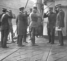 'Du Bosphore a L'Adriatique; Le general autrichien Pflanzer Baltin recu a bord du navire..., 1918. Creator: Unknown.