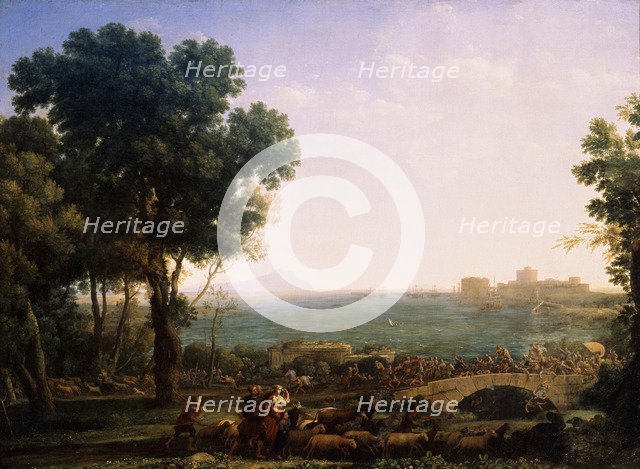 'Battle on the Bridge', (Battle between Emperors Maxentius and Constantine), 1655.  Artist: Claude Lorrain