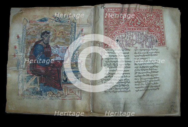 Illuminated manuscript of the Georgian-language Gospels, 11th-12th century. Artist: Anonymous master  