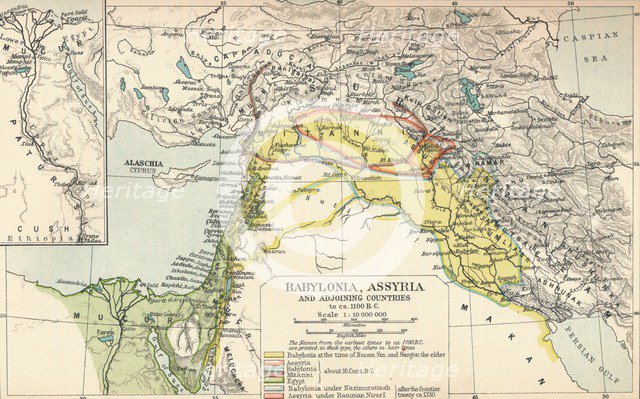 'Babylonia, Assyria and Adjoining Countries', c1902, (1903). Artist: Unknown.